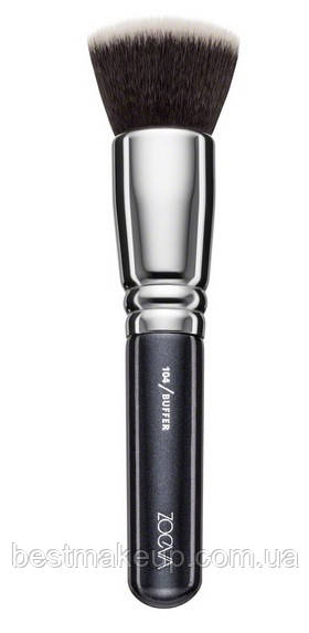 Пензель 104 Buffer від ZOEVA в індивідуальному силіконовому чохлі, фото 1