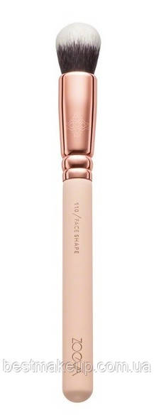 Пензель 110 Face Shape Rose Golden Vol. 2 від ZOEVA в індивідуальному фірмовому пакованні 