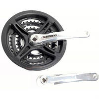 Шатуны Shimano. 28/38/48 T черный. Шатун. Система шатунов. Шатуны для велосипеда. Шатун велосипедный.