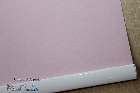 Рулонні штори тканина блекаут Umbra pink рожевий колір з фіксацією, фото 1
