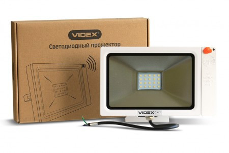 Прожектор LED VIDEX Slim Sensor 20W 1800Lm 5000K 220V White (з датчиком руху та освітлення)