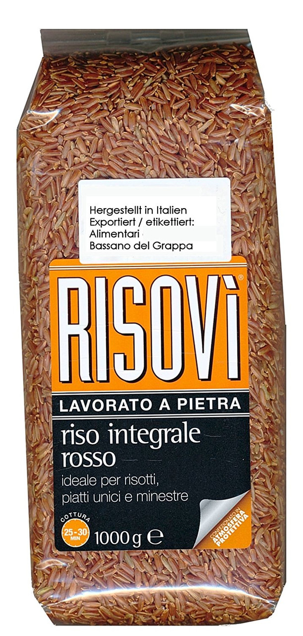 Італійський червоний рис "Risovi Riso Rosso", 1 кг