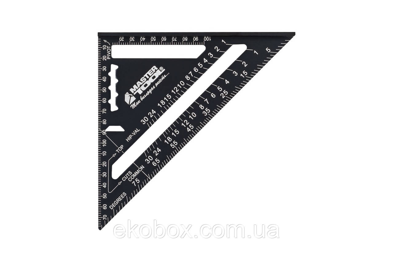 Угольник плотницы MASTERTOOL SWANSON 180 мм AL 30-3518 ЭКООБОКС, фото 1