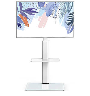 Уценка! Напольная стойка FITUEYES F02A2461A для телевизора 32–60”, VESA 600×400, белая