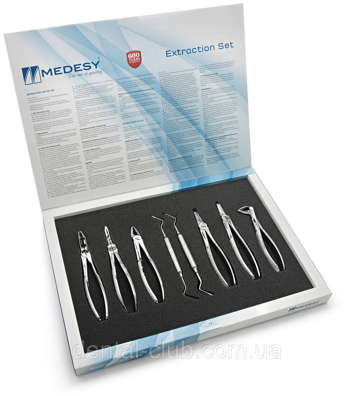 Набір щипців хірургічних для видалення зубів і елеваторів, Medesy 2515/SET, фото 1