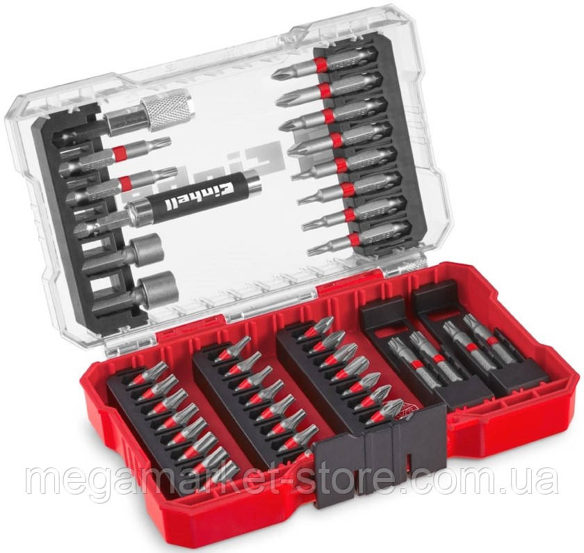 Біти Einhell HEX, PH, PZ, Torx, 50мм, кейс, набір 42шт, фото 1