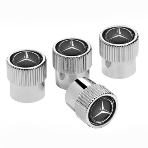 Оригінальні декоративні ковпачки ніпелей Mercedes-Benz Dust Caps Black (B66472002)