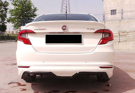 Задний диффузор DPT (SD, Черный Глянец) для Fiat Tipo 2016- гг