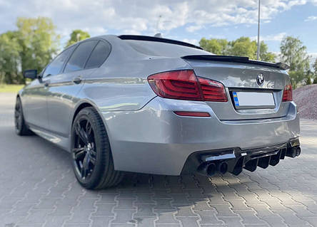 Задний диффузор CS-Style DPT (для M5, Черный Глянец, Вакуумное Формование) для BMW 5 серия F10/F11 2010–2016 гг