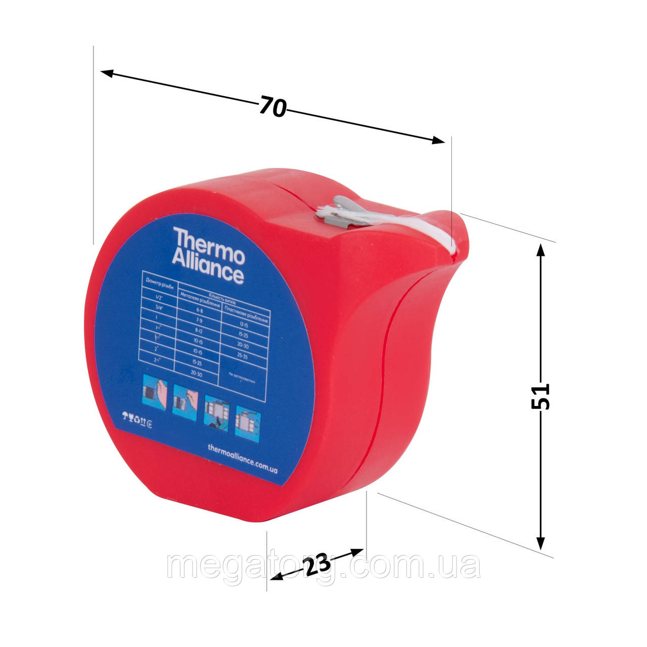ORIGINAL! Уплотнительная нить Thermo Alliance Standart нейлоновая 50 м TAS26450 - Качество! Гарантия! MegaTorg.com.ua, фото 1