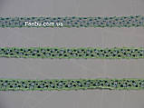 Стрічка 2.5 см ажурна з малюнком "клевер" кольорова (1моток=20ярд), фото 2