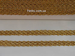 Золота декоративна тасьма 2 см "хвиля" (1 паковання — 20ярдів)