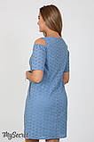 Літня сукня для вагітних та годування Unique DR-27.082 синя, розмір 48, фото 5