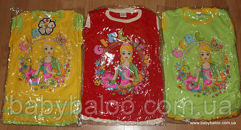 Футболка підліток дівчинка інтерлок комбінована (зростання від 116 до 140см), фото 3