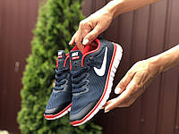 Жіночі кросівкиNike Free Run 3.0   темно сині з білим\червоні