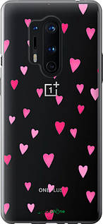 Чехол на OnePlus 8 Pro Сердечки 2 "4763u-1896-8094", чехол для телефона