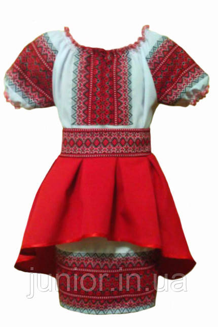 Сукня вишиванка з коротким рукавом для дівчинки.