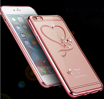 Силіконовий чохол Diamond Love Red Gold для IPhone 6/6s