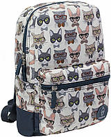 Рюкзак Молодежный mini Тм Bagland с котами в очках 00508664 женский для девочек