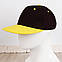 Чорна кепка-снепбек із жолтим козирком (Snapback), фото 2