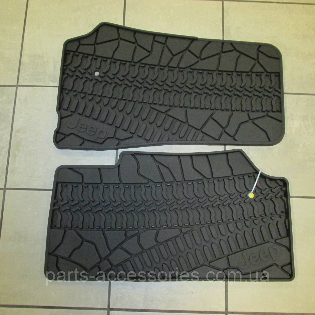 Килимки килими в салон гумові чорні Jeep Wrangler 2007-2013 2 двері дводверні Нові Оригінал