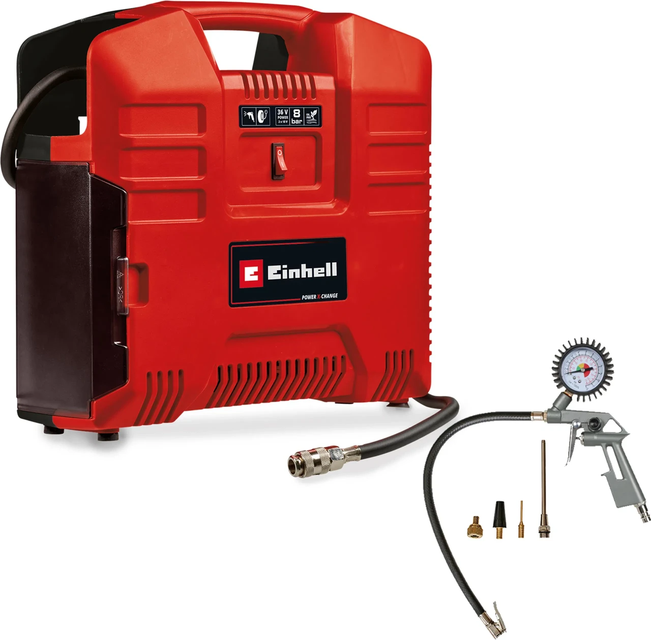 Компрессор Einhell TE-AC 36/8 Li OF Set-Solo 18В без аккумулятора, фото 1