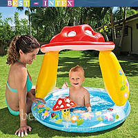 Детский надувной бассейн 57114 с навесом, детские надувные бассейны, игры для детей, Интекс