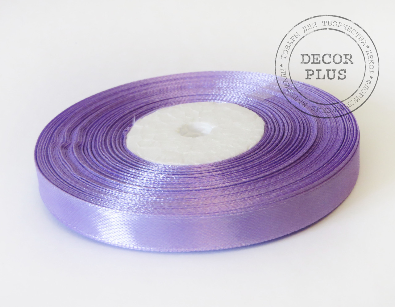 Стрічка атласна 0,9 см бузкова, фото 1
