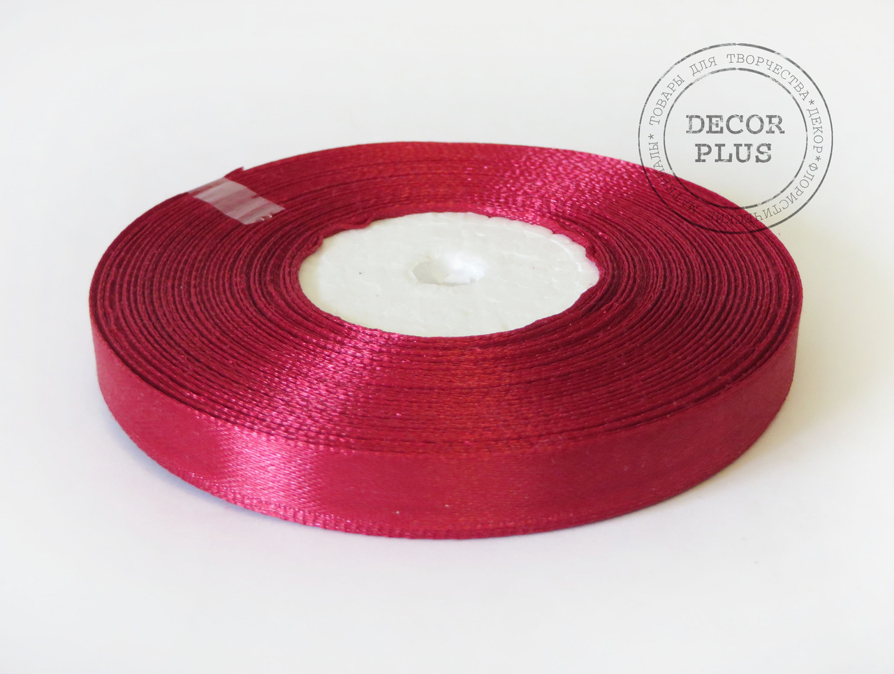 Стрічка атласна 0,9 см вишнева, фото 1