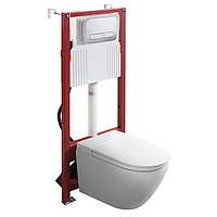 Комплект: Koer TB-0301 Smart Унитаз-биде подвесной TB-0101 с электронным управлением + Инсталляция KT-0409 + панель KT-0609-01