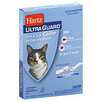 Hartz Ultra Guard белый ошейник от блох и клещей для кошек и котов.