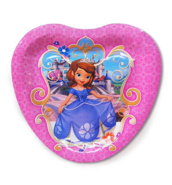 Тарілки рожеві для дитячого дня народження "Принцеса Софія " , фото 1