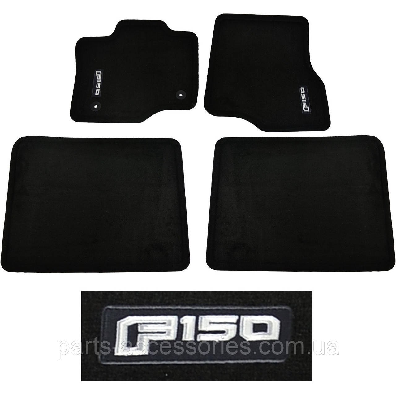 Килимки килими в салон велюрові чорні Ford F F150 2012-2014 Super Cab Нові Оригінальні