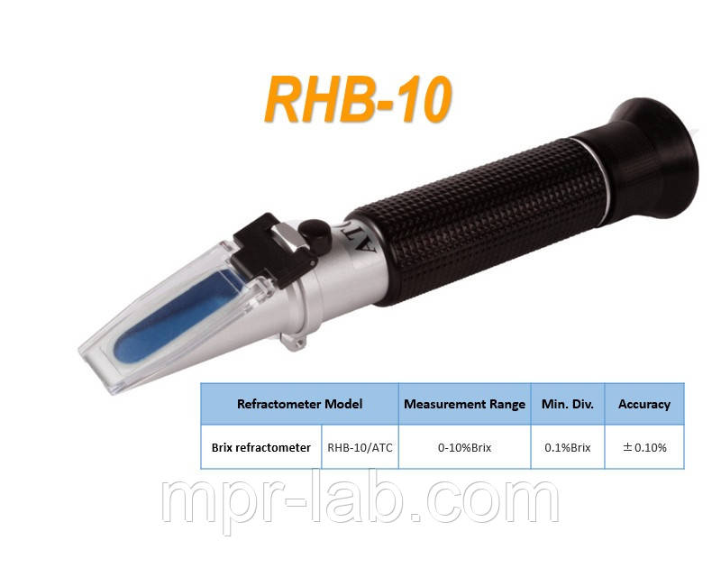 Портативний рефрактометр RHB-10ATC / REF-101/111,HT111ATC 0-10%Brix (Цукроза від 0 до 10 %), АТС. З кейсом