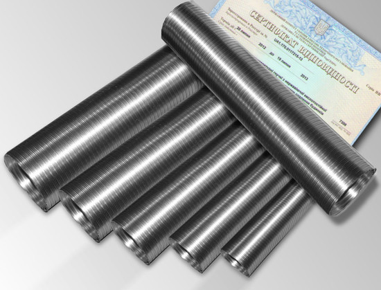 Дымоход гофрированный из нержавеющей стали ф 150мм LEX: продажа, цена в ...