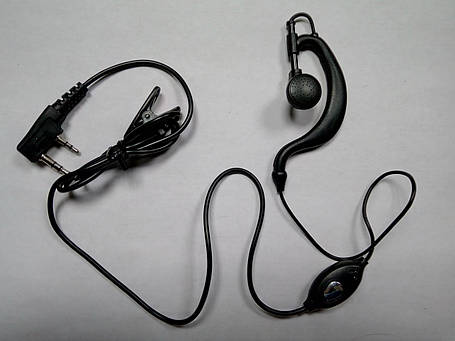 Гарнітура з завушиною Expert EX-Z1K1 LQ для радіостанцій Kenwood / Baofeng / Wouxun / Quansheng та ін., фото 2