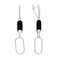 Серебряные серьги OgoSilver с натуральным ониксом (2129110)