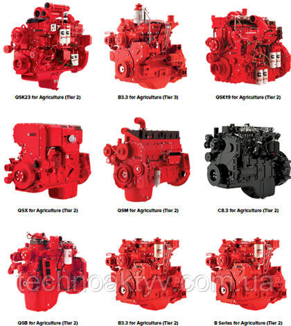 - QSK23 for Agriculture (Tier 2) Power 567 - 708 kW Torque 3468 - 3928 N•m B3.3 for Agriculture (Tier 3) - B3.3 for Agriculture (Tier 3) Power 45 - 63 kW Torque 214 - 304 N•m QSK19 for Agriculture (Tier 2) - QSK19 for Agriculture (Tier 2) Power 563 - 597 kW Torque 3084 N•m QSX for Agriculture (Tier 2) - QSX for Agriculture (Tier 2) Power 261 - 474 kW Torque 1603 - 2779 N•m QSM for Agriculture (Tier 2) - QSM for Agriculture (Tier 2) Power 186 - 298 kW Torque 1146 - 1898 N•m C8.3 for Agriculture (Tier 2) - C8.3 for Agriculture (Tier 2) Power 138 - 194 kW Torque 856 - 1205 N•m QSB for Agriculture (Tier 2) - QSB for Agriculture (Tier 2) Power 82 - 205 kW Torque 414 - 990 N•m B3.3 for Agriculture (Tier 2) - B3.3 for Agriculture (Tier 2) Power 45 - 63 kW Torque 214 - 292 N•m B Series for Agriculture (Tier 2) - B Series for Agriculture (Tier 2) Power 60 - 129 kW Torque 294 - 786 N•m - QSK23 for Agriculture (Tier 2) Power 567 - 708 kW Torque 3468 - 3928 N•m B3.3 for Agriculture (Tier 3) - B3.3 for Agriculture (Tier 3) Power 45 - 63 kW Torque 214 - 304 N•m QSK19 for Agriculture (Tier 2) - QSK19 for Agriculture (Tier 2) Power 563 - 597 kW Torque 3084 N•m QSX for Agriculture (Tier 2) - QSX for Agriculture (Tier 2) Power 261 - 474 kW Torque 1603 - 2779 N•m QSM for Agriculture (Tier 2) - QSM for Agriculture (Tier 2) Power 186 - 298 kW Torque 1146 - 1898 N•m C8.3 for Agriculture (Tier 2) - C8.3 for Agriculture (Tier 2) Power 138 - 194 kW Torque 856 - 1205 N•m QSB for Agriculture (Tier 2) - QSB for Agriculture (Tier 2) Power 82 - 205 kW Torque 414 - 990 N•m B3.3 for Agriculture (Tier 2) - B3.3 for Agriculture (Tier 2) Power 45 - 63 kW Torque 214 - 292 N•m B Series for Agriculture (Tier 2) - B Series for Agriculture (Tier 2) Power 60 - 129 kW Torque 294 - 786 N•m