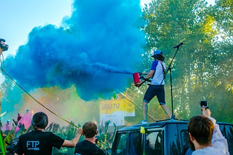 Балон з Фарбою Холі 1 кг., для свят, гендер паті, фестивалів, флешмобів, фото