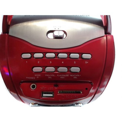 Бумбокс колонка караоке часы MP3 Golon RX 686Q Red - фото 6 - id-p518012107
