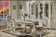 Стілець обідній в класичному стилі Неаполь Sof, колір кремовий + патина золото, фото 3