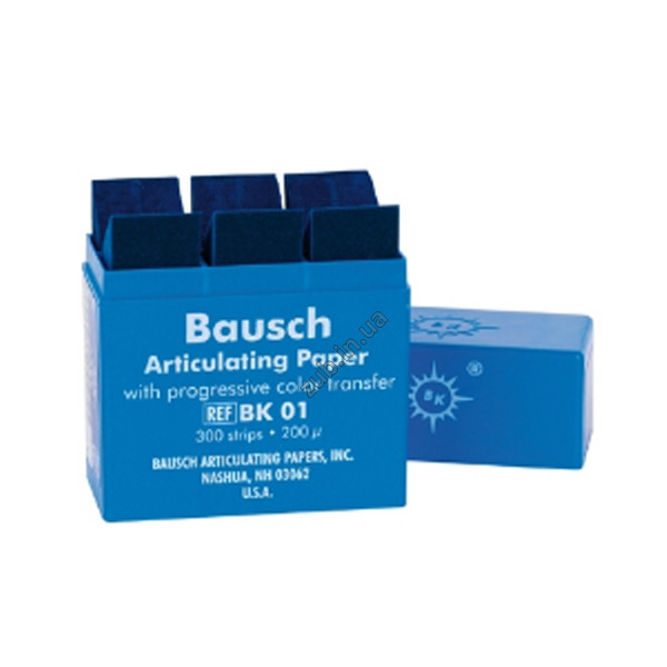 Артикуляционная бумага Bausch BK01 синя 300 шт. (200 мк.)