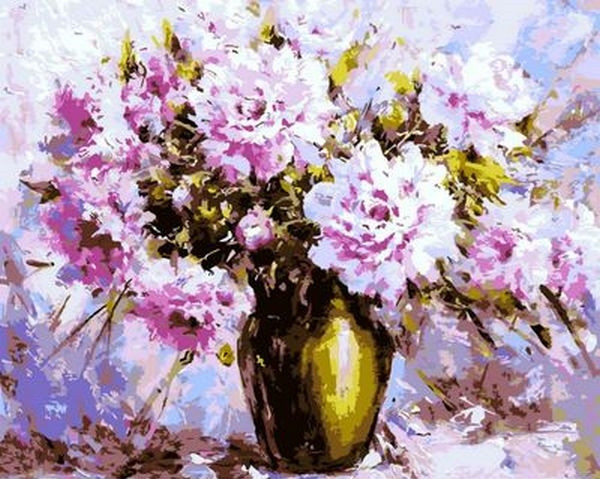 Картини за номерами 40х50 див. Бузкові квіти