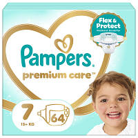Акция! Подгузники Pampers Premium Care Розмір 7 15+ кг 64 шт (8006530260145) - По лучшей цене!