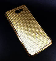 Чехол для Samsung j5 Prime, g570 накладка бампер противоударный Shine с блеском золотой