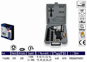 Гайковерт ударний 1/2" — 315Nm, набір головок, TOPEX 74L002, фото 3