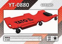 Лежак ремонтный на 6 колесах, YATO YT-0880