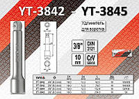 Удлинитель с шарообразным квадратом 3/8" х 237мм, YATO YT-3845