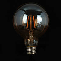 LED лампа Эдисона G-95 (8w) (AMBER) Filament (PREMIUM)
