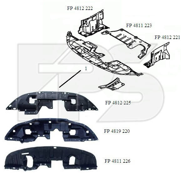 

ЗАЩИТА ДВИГАТЕЛЯ ЛЕВАЯ MITSUBISHI LANCER X (CY) 07 - 12 / (CX) 08 - 10, FP 4812 221